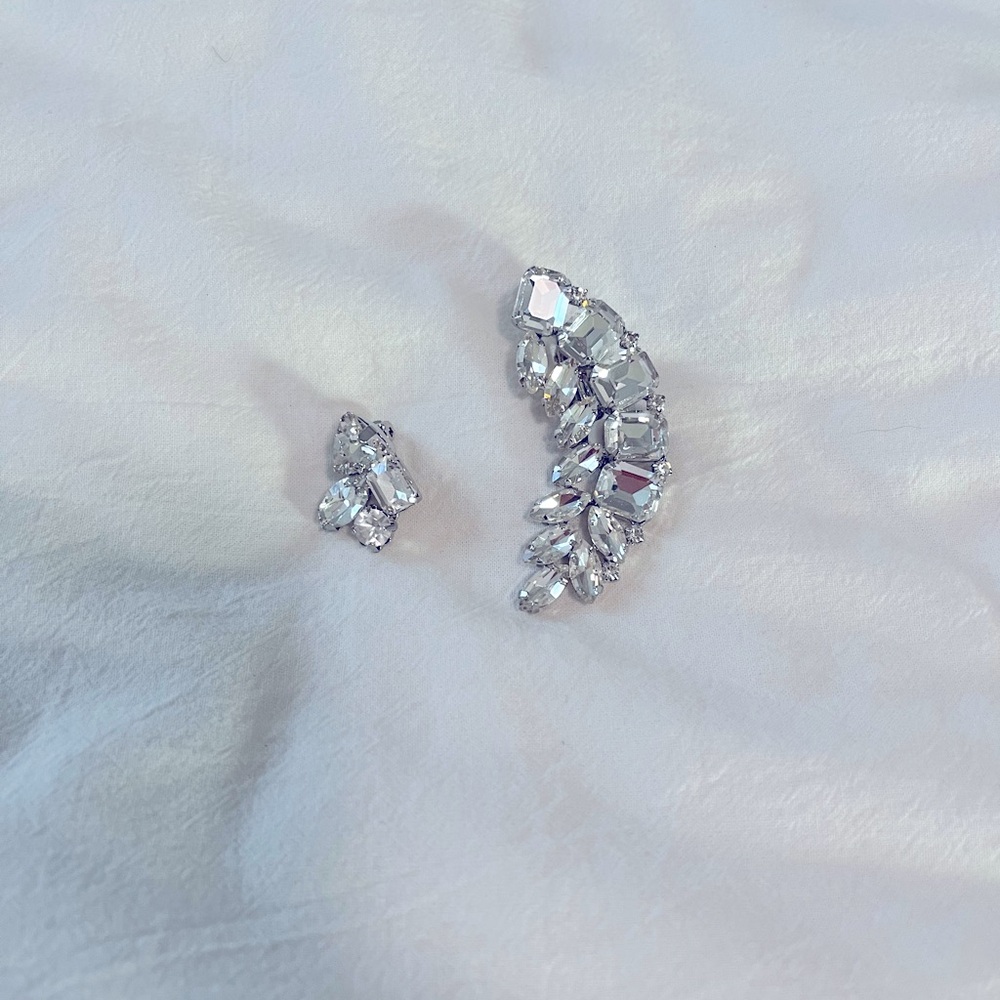 Anthropologie Crystal Earring and Ear Climber